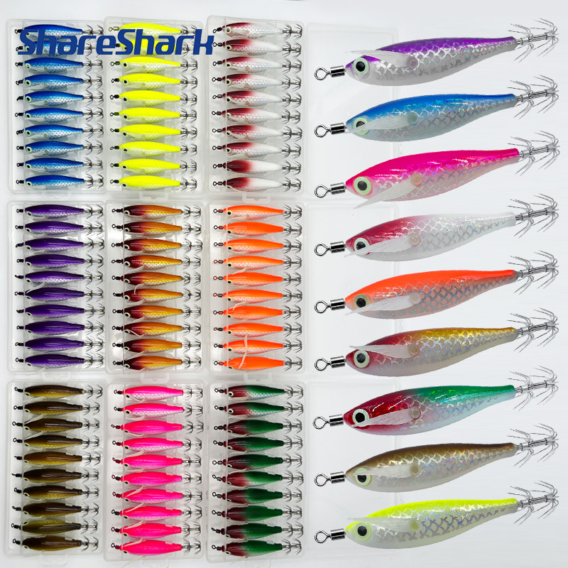 Fishing Hook Jig - شاريشارك 10 قطع/علبة طُعم صيد مضيء