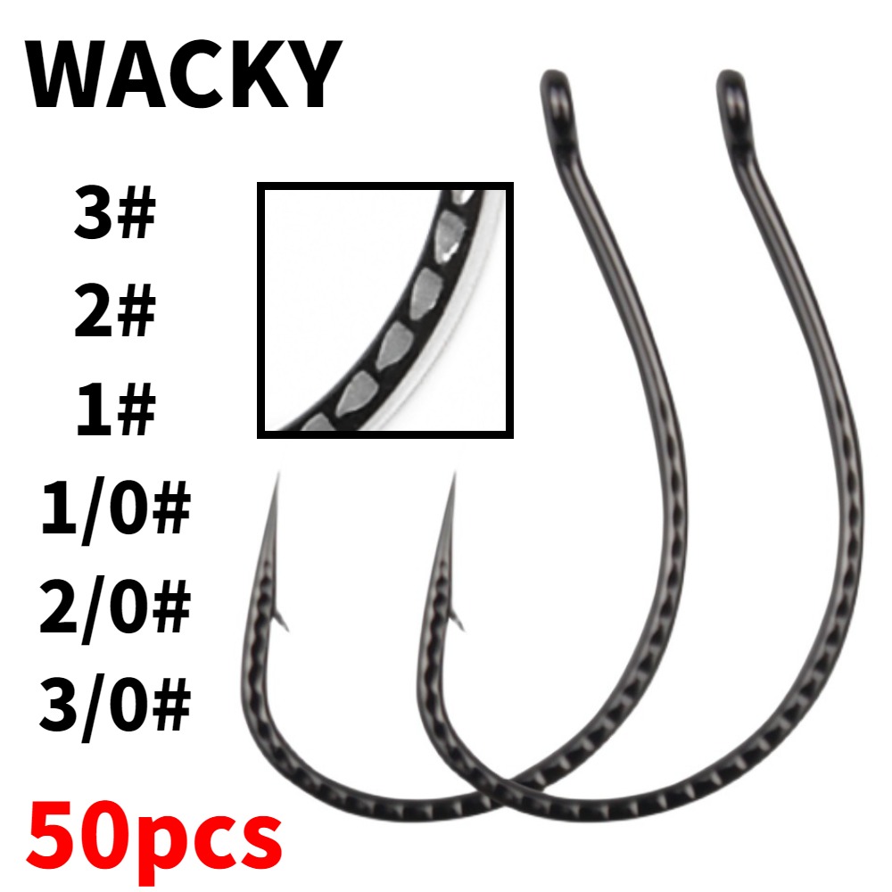 Fishing Hook Assortment - 50 قطعة خطاف أحمق عالي الكربون