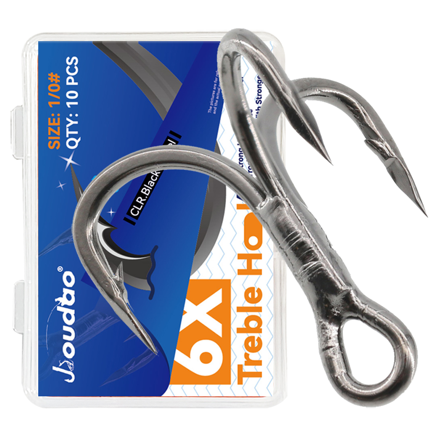 Fishing Hook Assortment - 6X الصيد ثلاثة أضعاف السنانير الأسود
