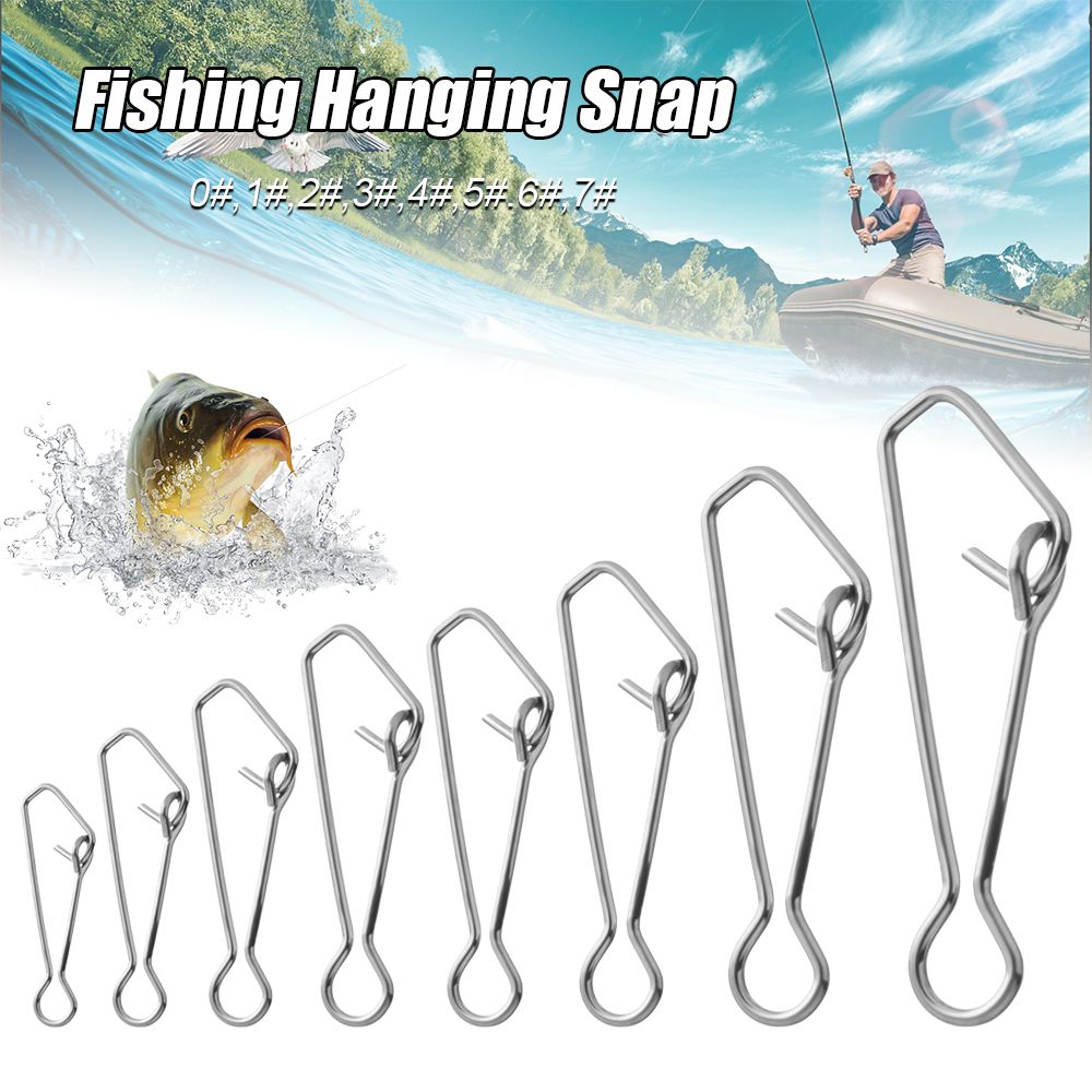 50 قطعة/الحزمة مشبك سريع قفل ا - مراجعة Fishing Hook Stainless Steel وسعره