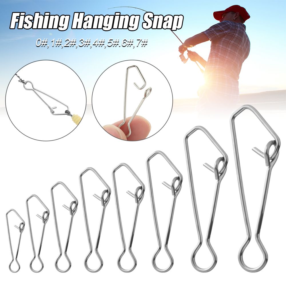 50 قطعة/الحزمة مشبك سريع قفل ا - مراجعة Fishing Hook Stainless Steel وسعره