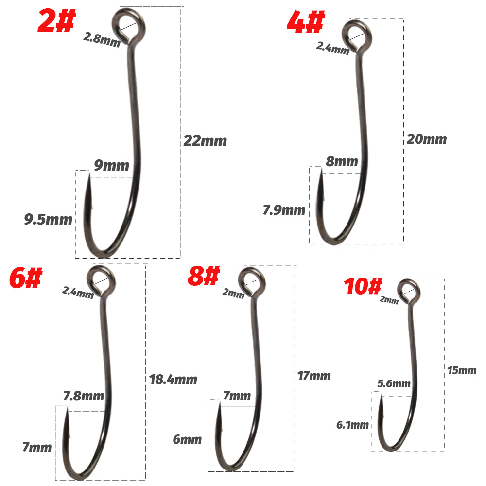 20 قطعة خطافات واحدة بحلقة كبي - مراجعة Fishing Hook Assortment وسعره