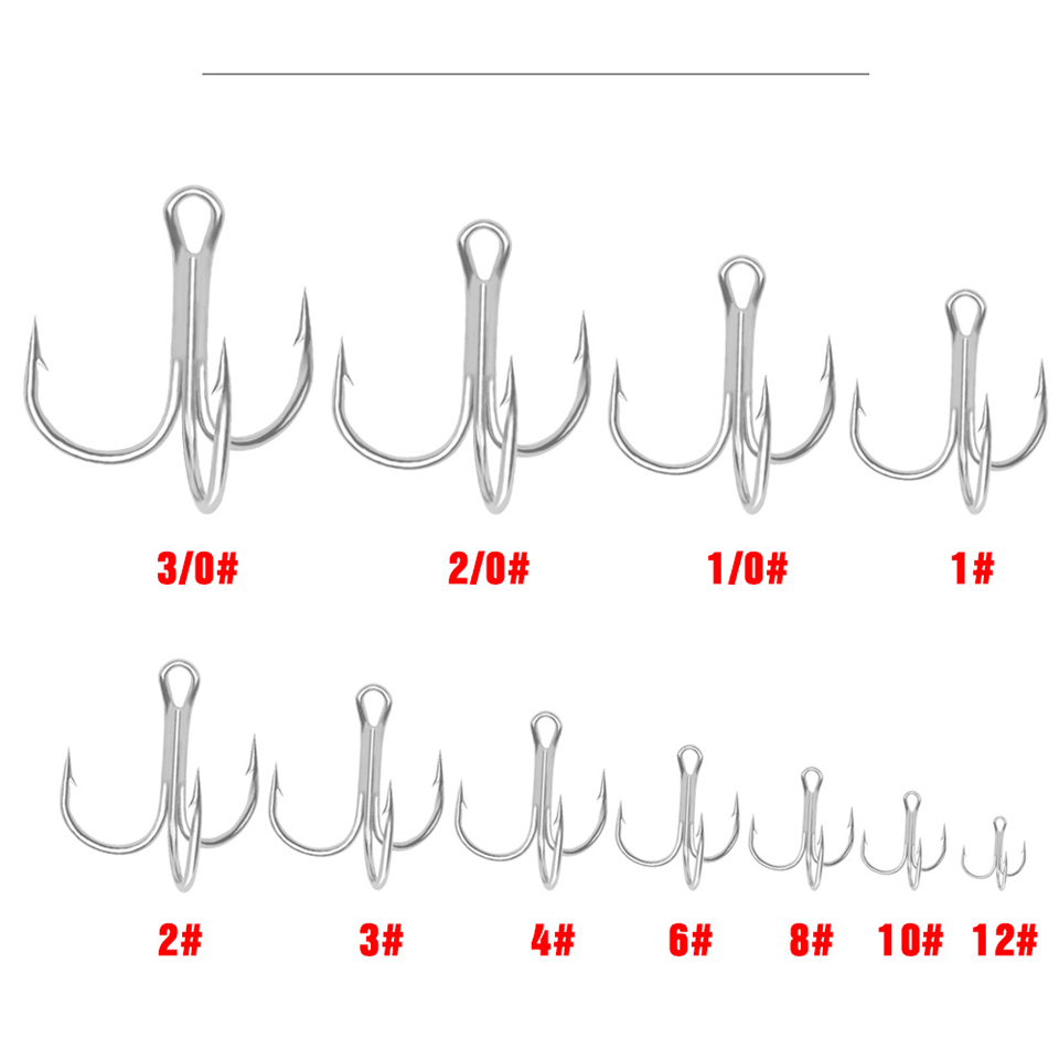 10 قطعة الصيد السنانير الثلاثي - مراجعة Fishing Hook Assortment وسعره