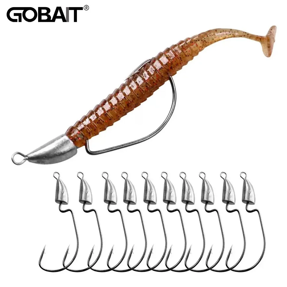 10 قطعة خطاف دودة الرأس المعدن - مراجعة Fishing Hook Assortment وسعره
