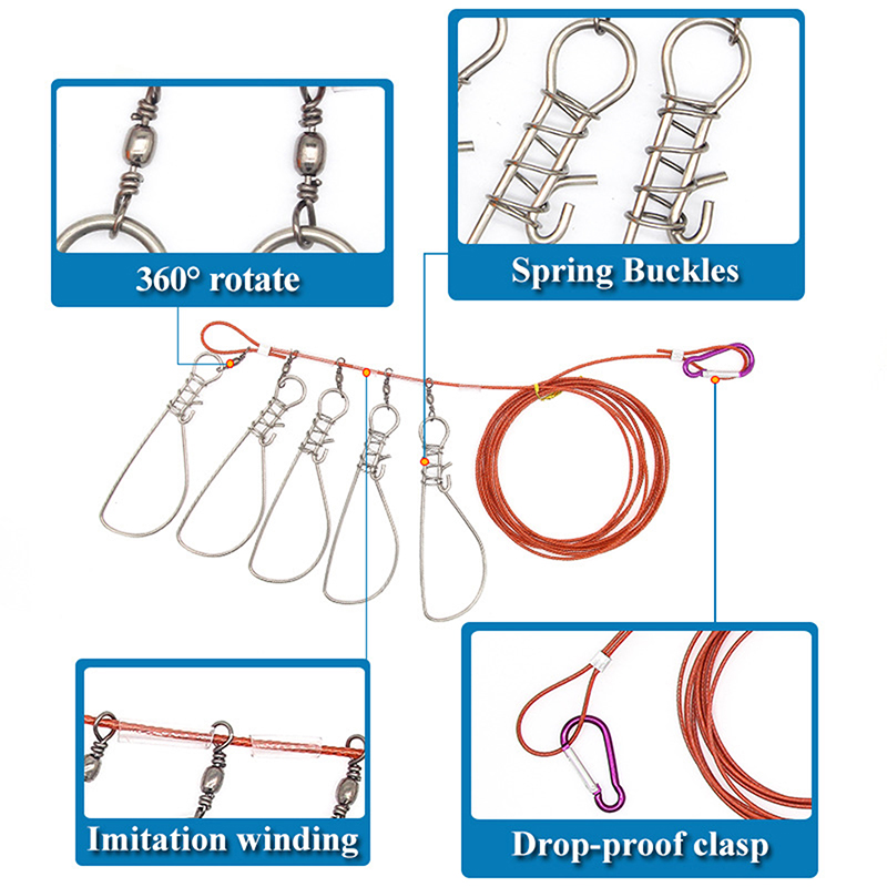 جديد【قفل صيد من الفولاذ المقاو - مراجعة Fishing Hook Stainless Steel وسعره