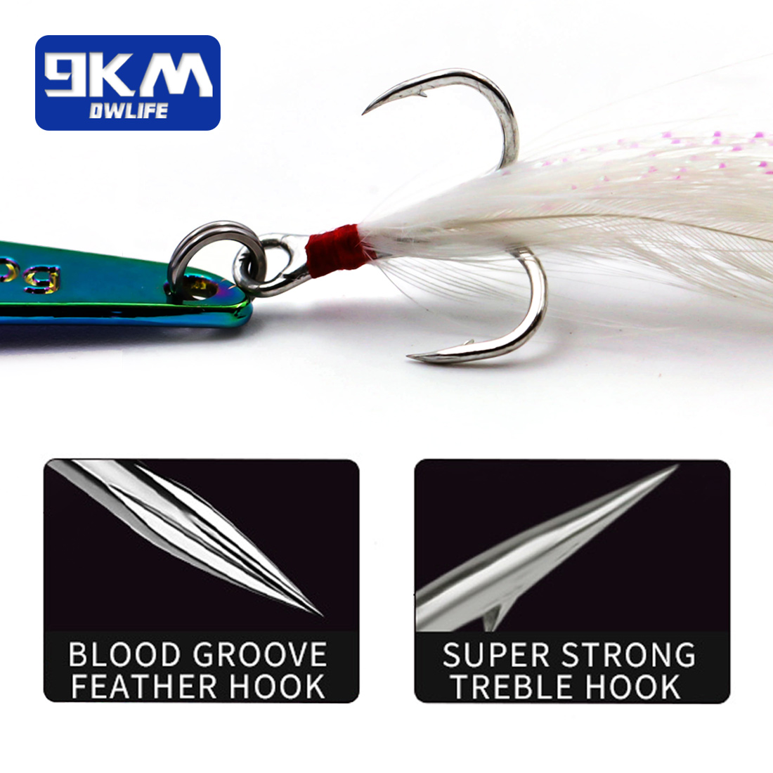 9 كجم 1 قطعة شفرة معدنية الصيد - مراجعة Fishing Hook Treble وسعره