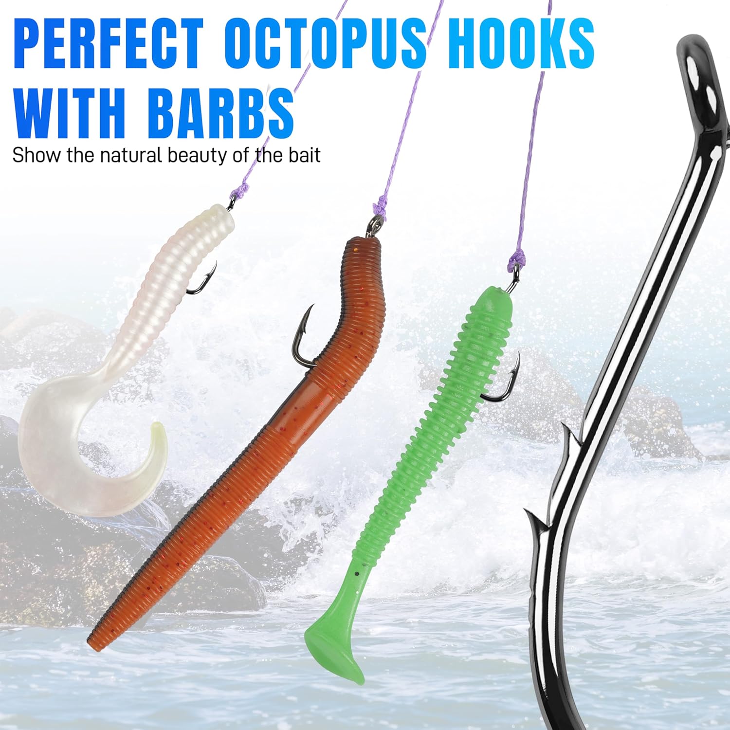 خطافات صيد الأخطبوط من FishTri - مراجعة Fishing Hook Assortment وسعره