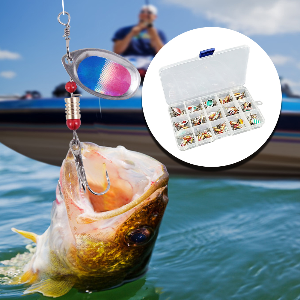 30 قطعة طُعم صيد معدني دوار عل - مراجعة Fishing Hook Treble وسعره