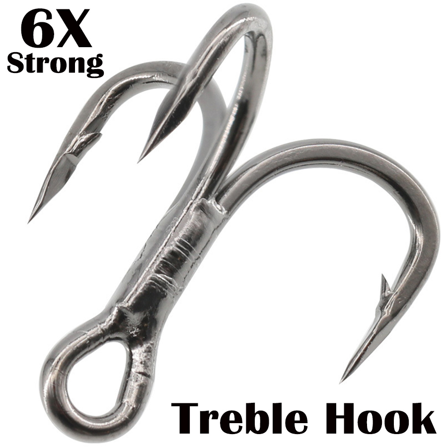 الصيد خطاف ثلاثي 6X قوي الكربو - مراجعة Fishing Hook Assortment وسعره