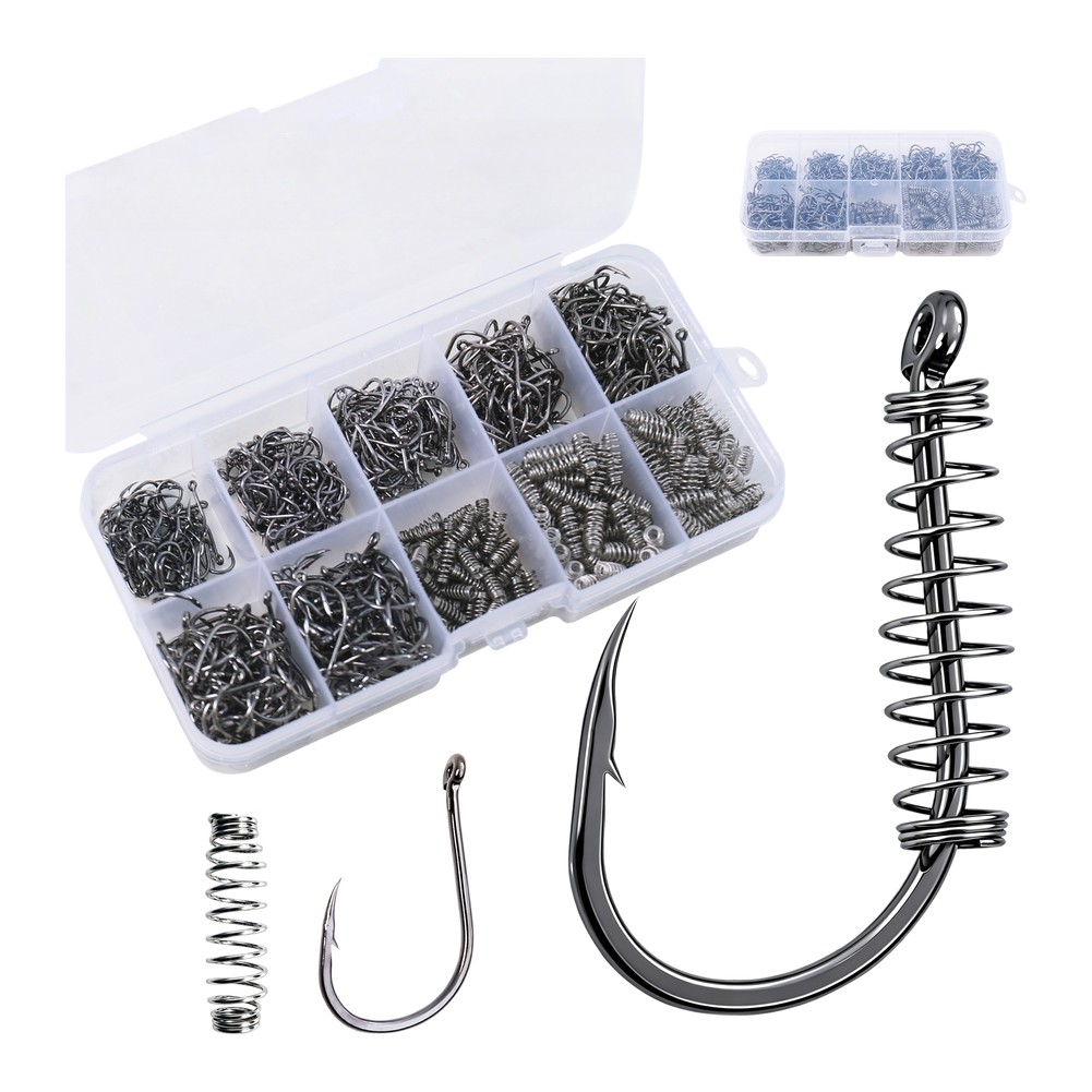 خطافات صيد الربيع 730 قطعة متن - مراجعة Fishing Hook Assortment وسعره