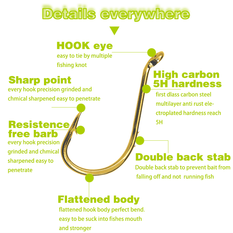 50 قطعة من خطافات الأخطبوط لصي - مراجعة Fishing Hook Assortment وسعره
